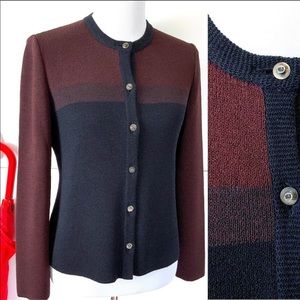 St. John Collection Tricolor Knit Jacket Blazer S